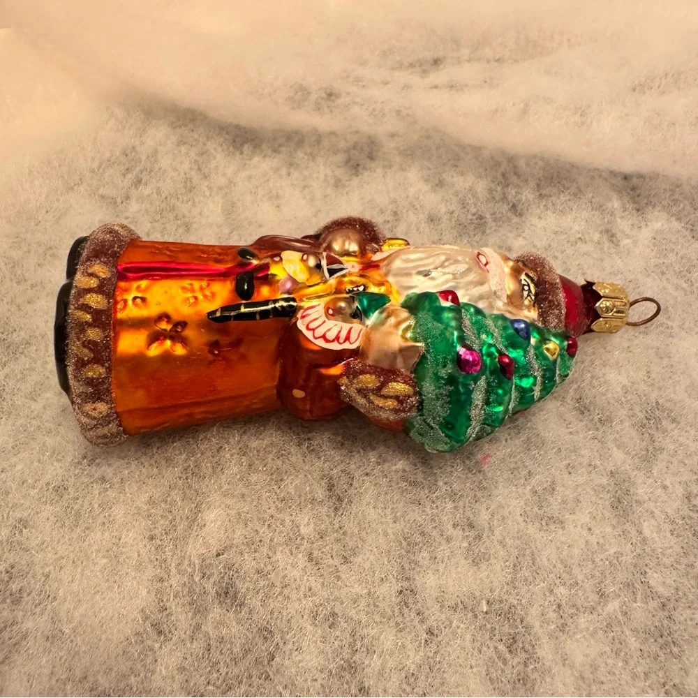 Christopher Radko Gold Balmoral Santa Christmas Ornament Vintage Orange‎ Robe